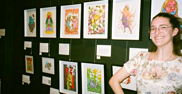 Image of Lauren Davidson and their artwork.