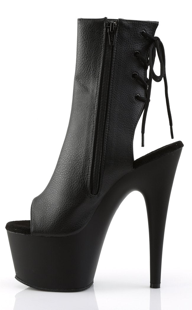 ADORE-1018 Black Matte Ankle Boots-Pleaser-Tragic Beautiful