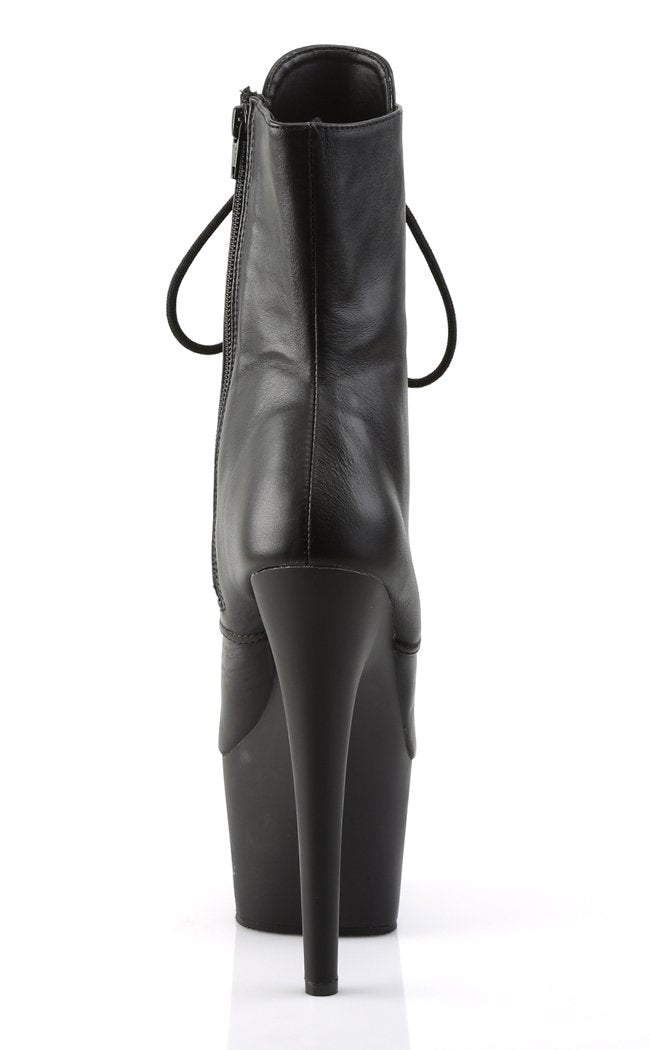 ADORE-1020 Blk Leather/Blk Ankle Boots-Pleaser-Tragic Beautiful