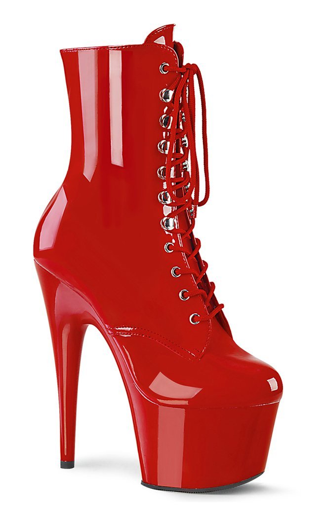 ADORE-1020 Red Ankle Boots-Pleaser-Tragic Beautiful