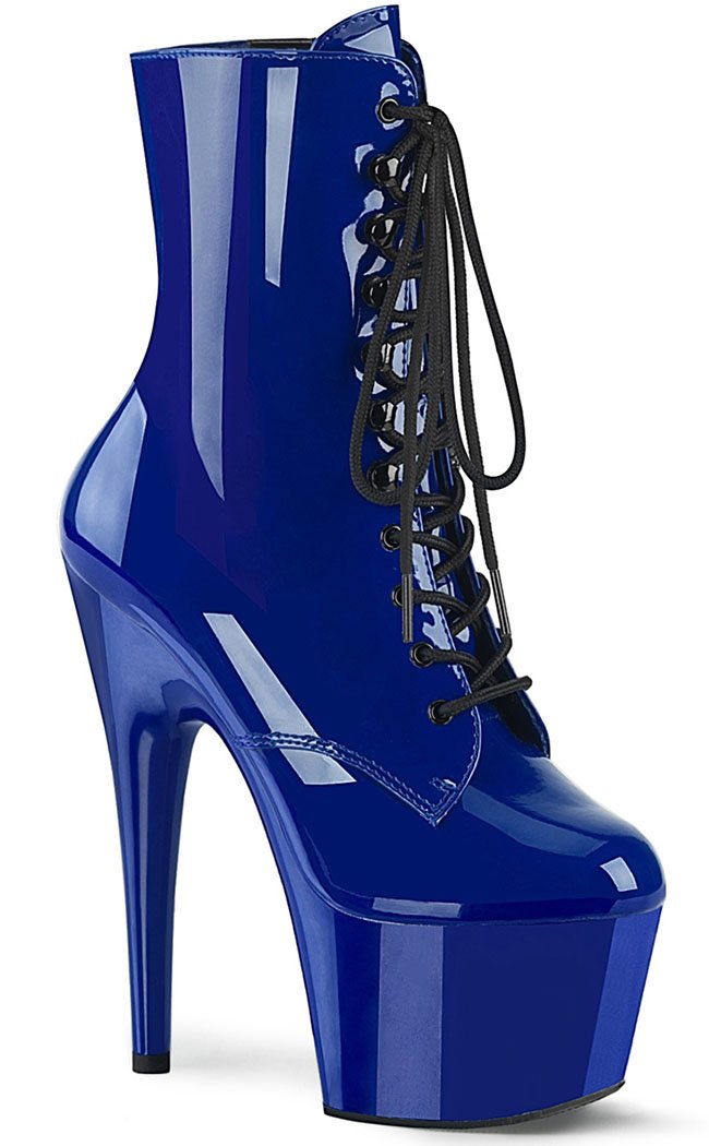 ADORE-1020 Royal Blue Ankle Boots-Pleaser-Tragic Beautiful