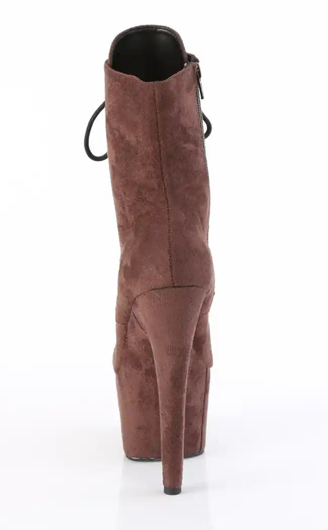 ADORE-1020FS Mocha Faux Suede Boots-Pleaser-Tragic Beautiful