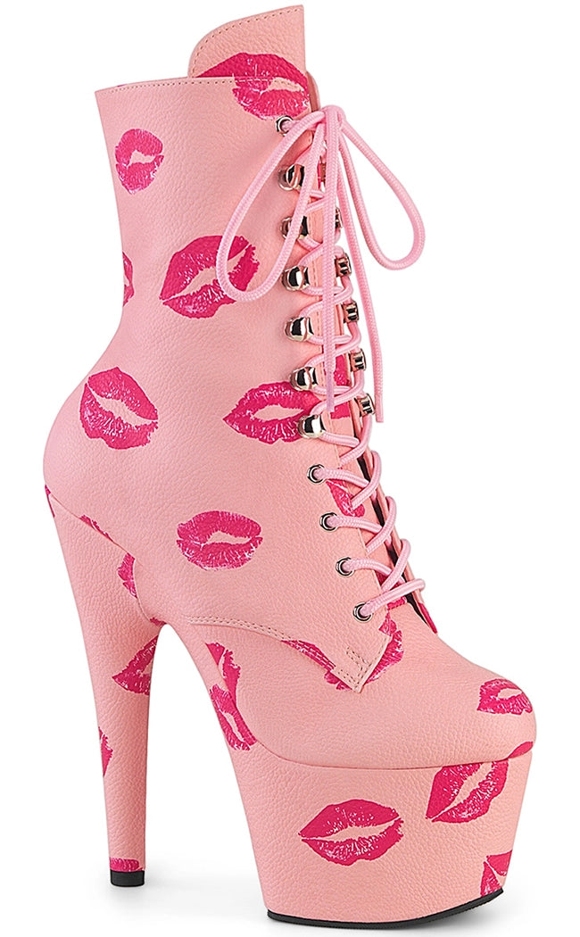 ADORE-1020KISSES Baby Pink Ankle Boots-Pleaser-Tragic Beautiful