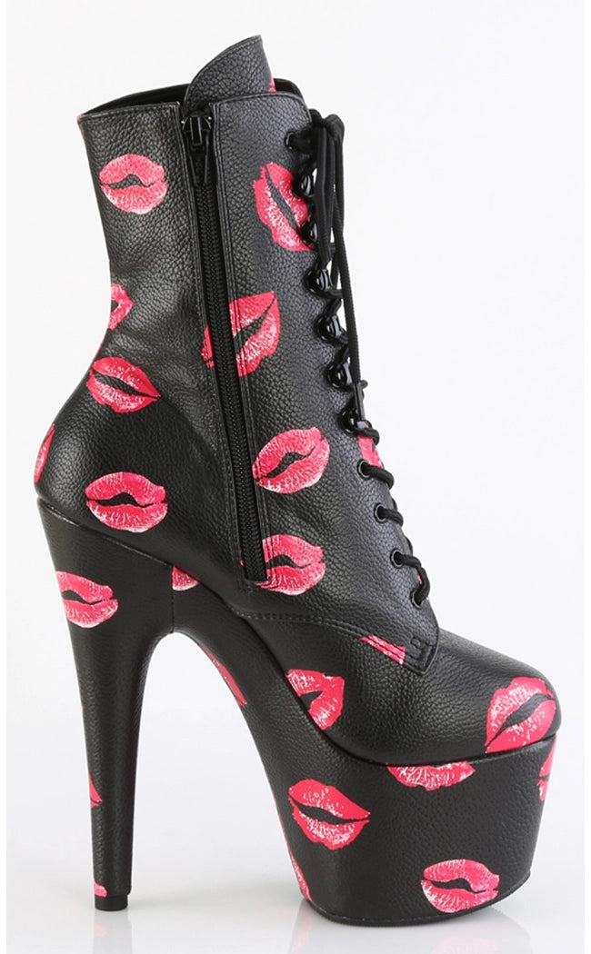 ADORE-1020KISSES Black Ankle Boots