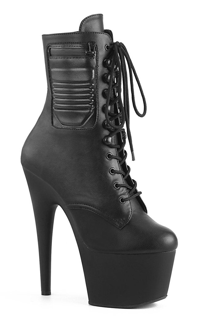 ADORE-1020PK Black Matte Ankle Boots-Pleaser-Tragic Beautiful