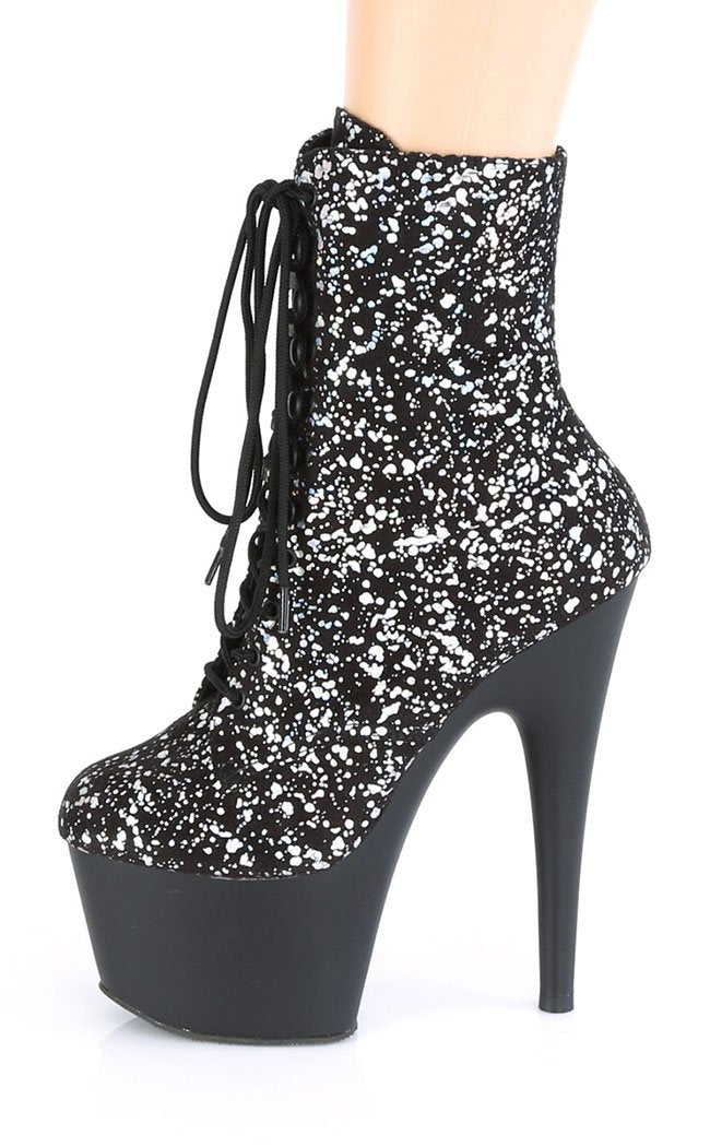 ADORE-1020 Hologram Splatter Boots-Pleaser-Tragic Beautiful