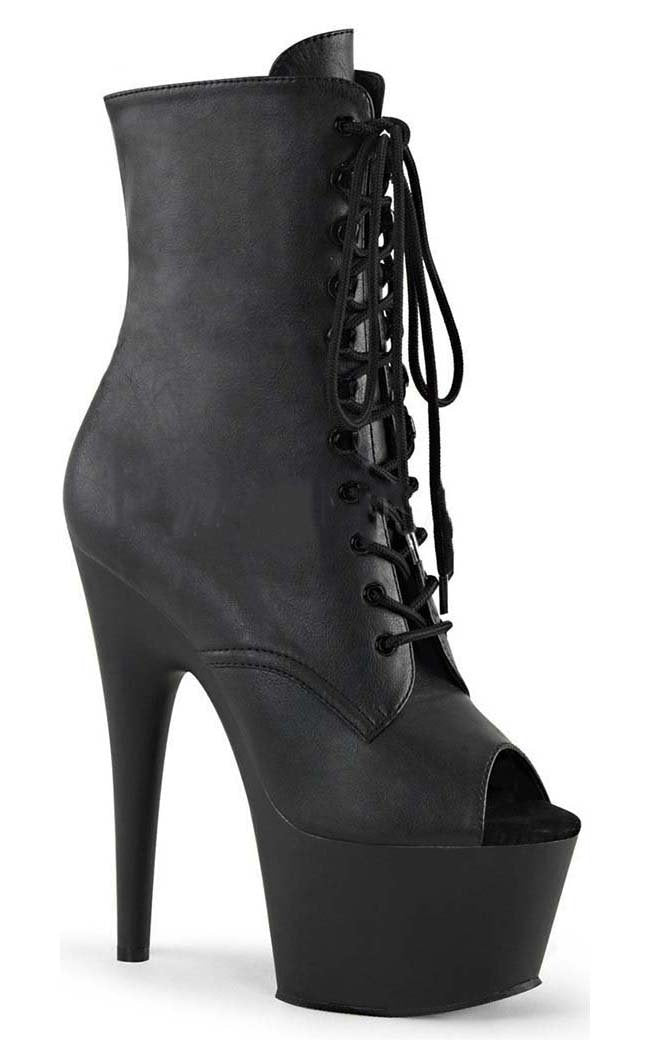 ADORE-1021 Black Matte Ankle Boots-Pleaser-Tragic Beautiful