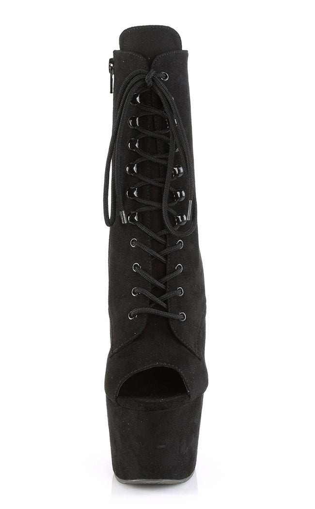 ADORE-1021FS Black Faux Suede Ankle Boots-Pleaser-Tragic Beautiful