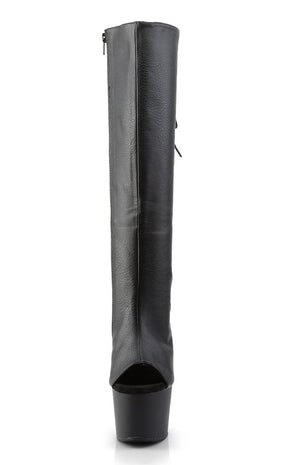 ADORE-2018 Black Matte Knee High Boots-Pleaser-Tragic Beautiful