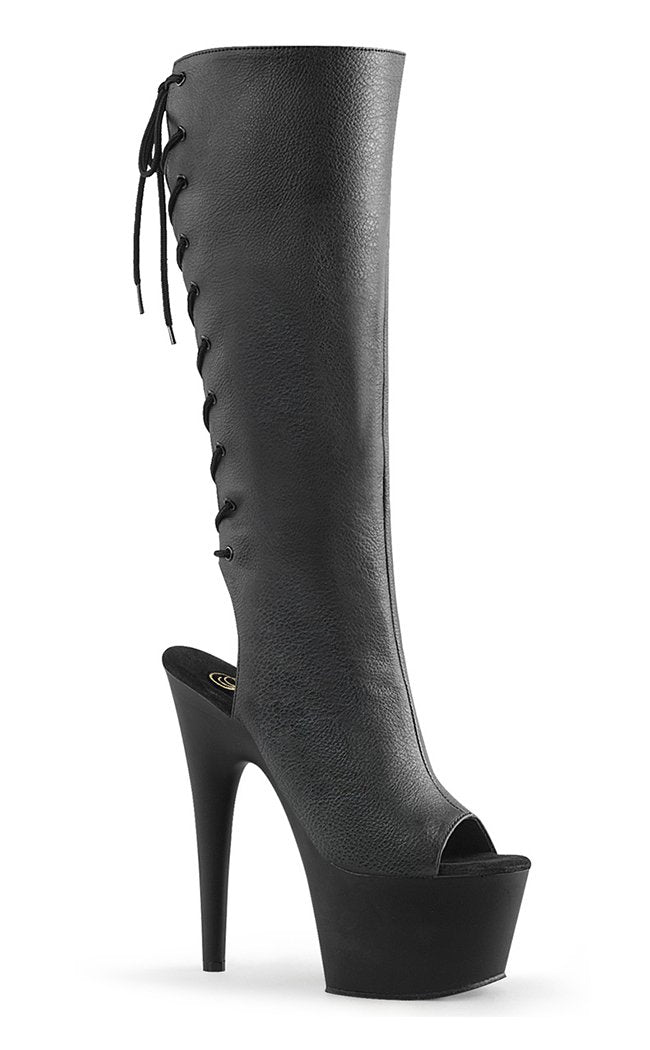 ADORE-2018 Black Matte Knee High Boots-Pleaser-Tragic Beautiful