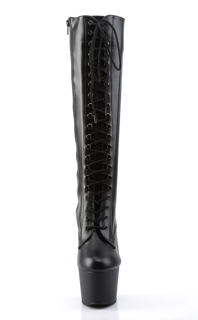 ADORE-2023 Black / Black Matte Knee High Boots-Pleaser-Tragic Beautiful