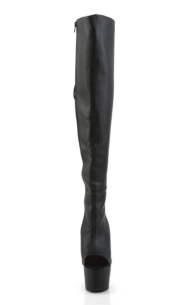 ADORE-3019 Black / Black Matte Thigh High Boots-Pleaser-Tragic Beautiful