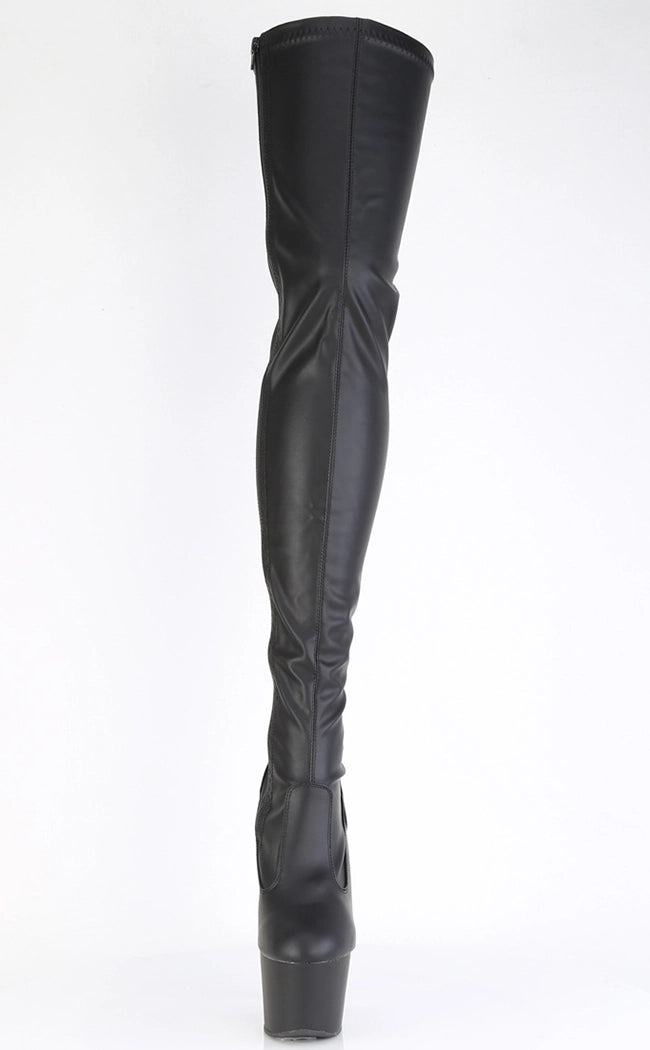 ADORE-3850 Black Vegan Leather Thigh High Boots