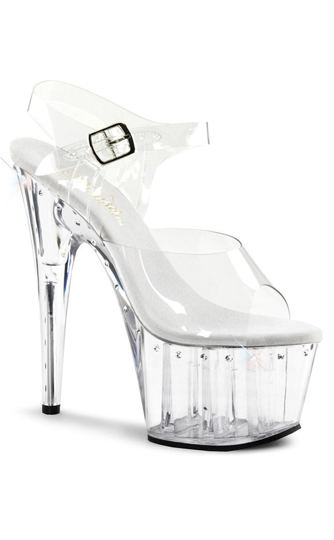 ADORE-708LS Clear Heels-Pleaser-Tragic Beautiful