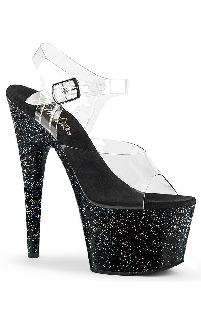 ADORE-708MG Clr/ Blk Heels-Pleaser-Tragic Beautiful