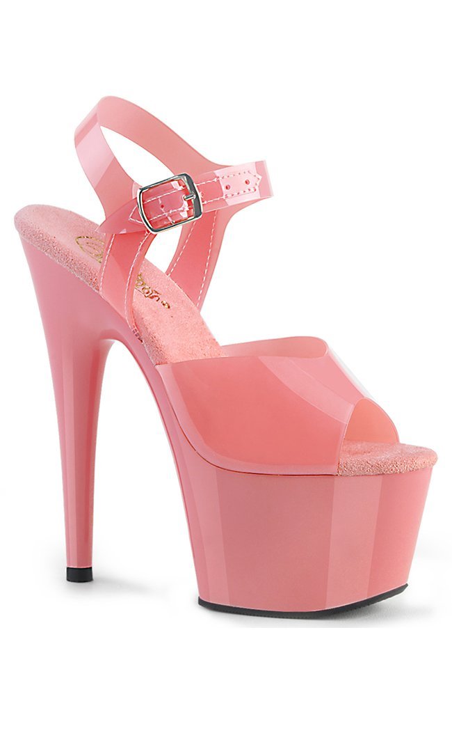 ADORE-708N Baby Pink Jelly-Like Heels-Pleaser-Tragic Beautiful