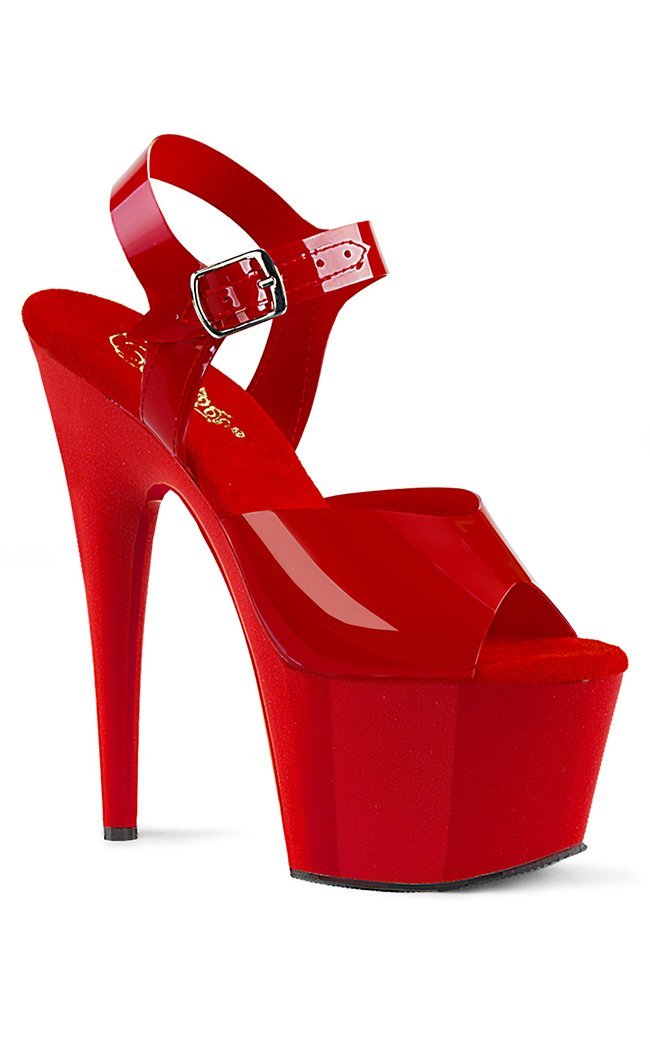 ADORE-708N Red Jelly-Like Heels-Pleaser-Tragic Beautiful