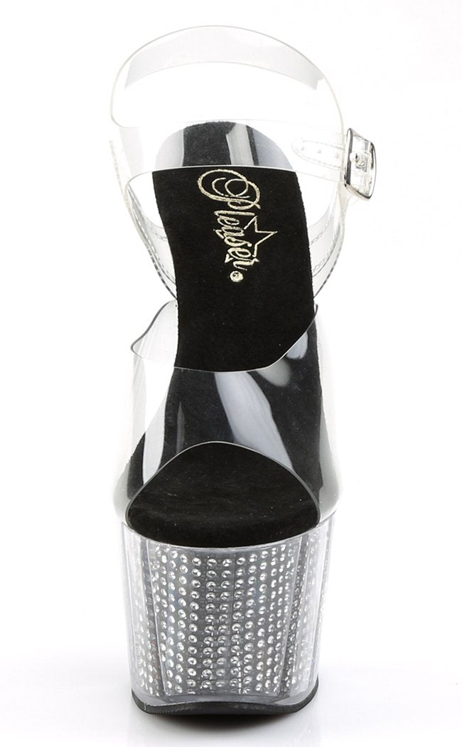 ADORE-708SRS Clr/Blk SRS Heels-Pleaser-Tragic Beautiful