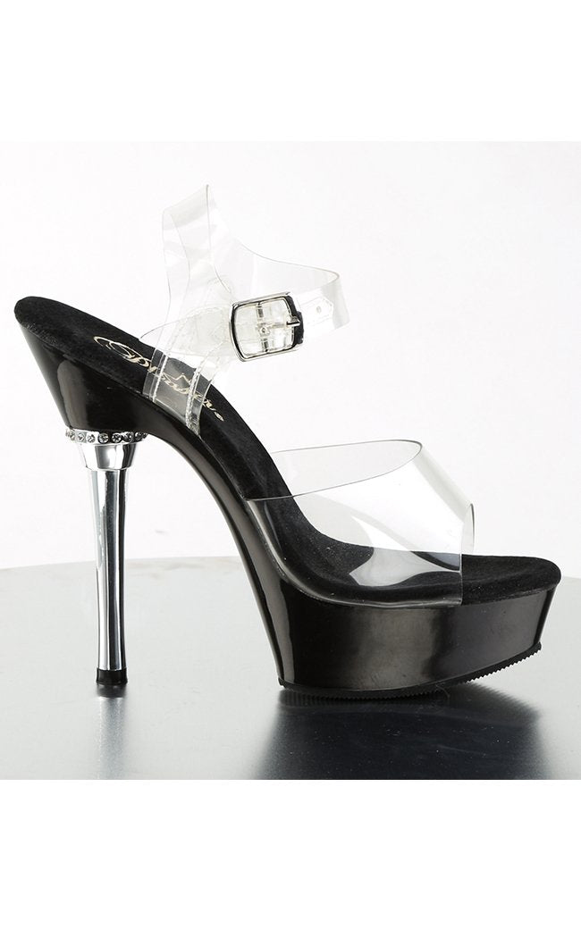 ALLURE-608 Clr/Blk Heels-Pleaser-Tragic Beautiful