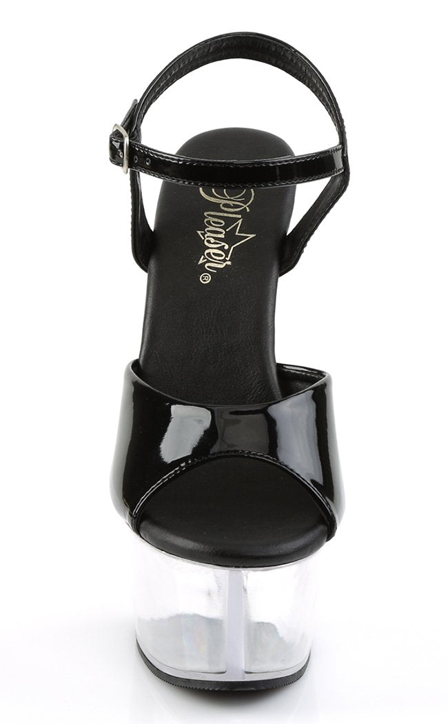 ASPIRE-609 Blk Pat/Clr Heels-Pleaser-Tragic Beautiful