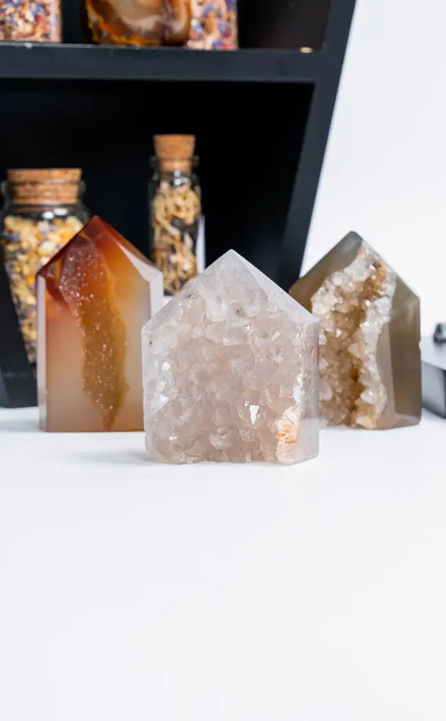 Agate Crystal Druzy Cave Towers | L