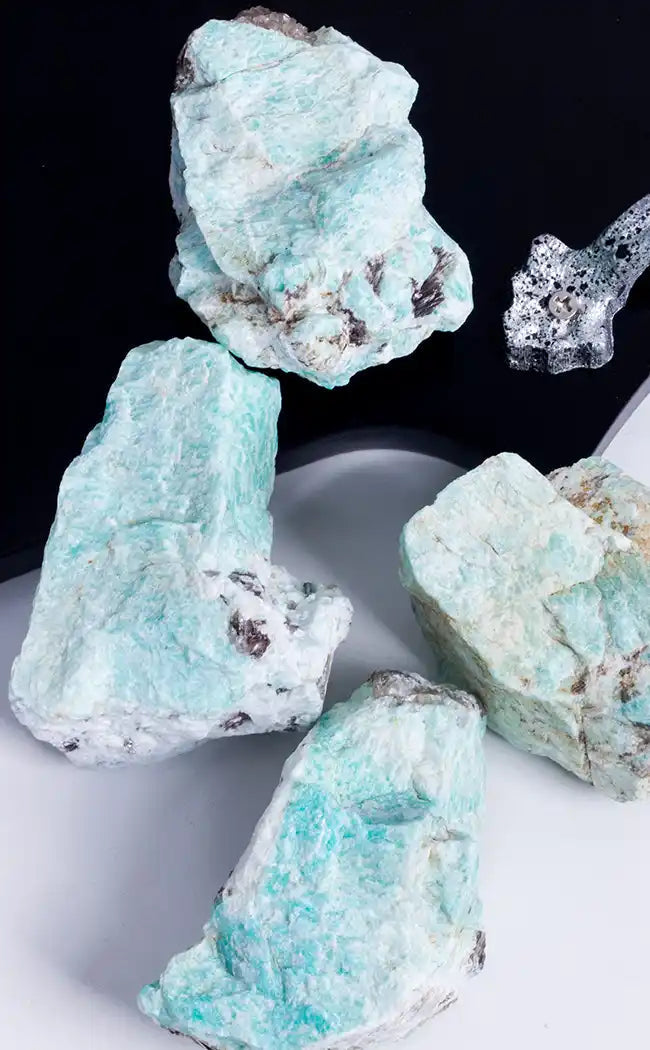 Amazonite Raw Rough Chunk | Large-Crystals-Tragic Beautiful