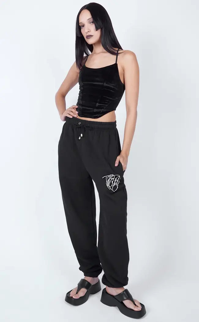 Angel Diamante Sweatpants-Mary Wyatt-Tragic Beautiful