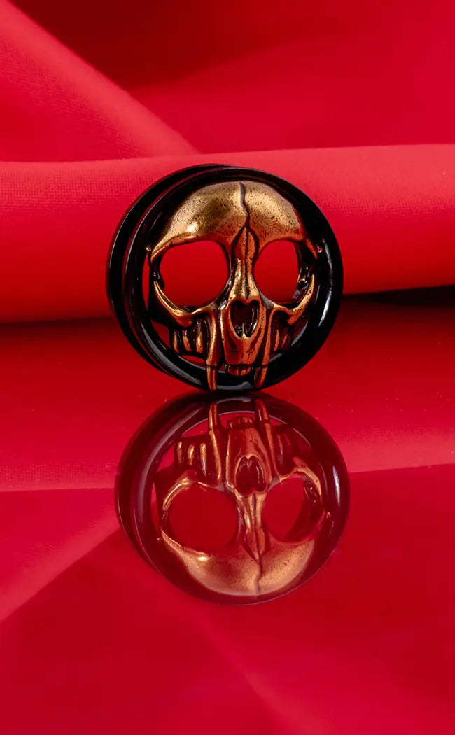 Antrum Black Plated Skull Tunnels-Impaler-Tragic Beautiful