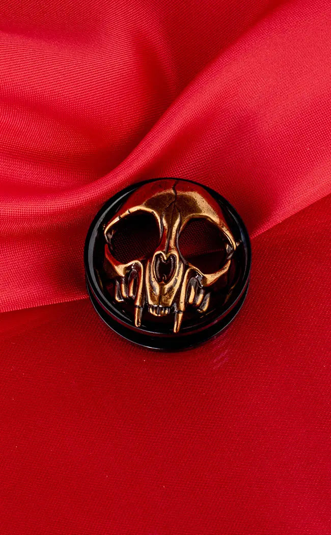 Antrum Black Plated Skull Tunnels-Impaler-Tragic Beautiful