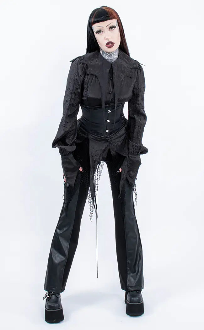 Apophis Bat Collar Blouse-Punk Rave-Tragic Beautiful