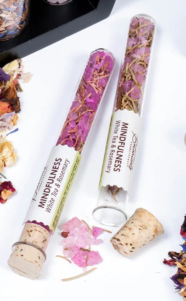 Aromatherapy Botanical Resin Glass Tube | Mindfulness-Witch Herbs-Tragic Beautiful