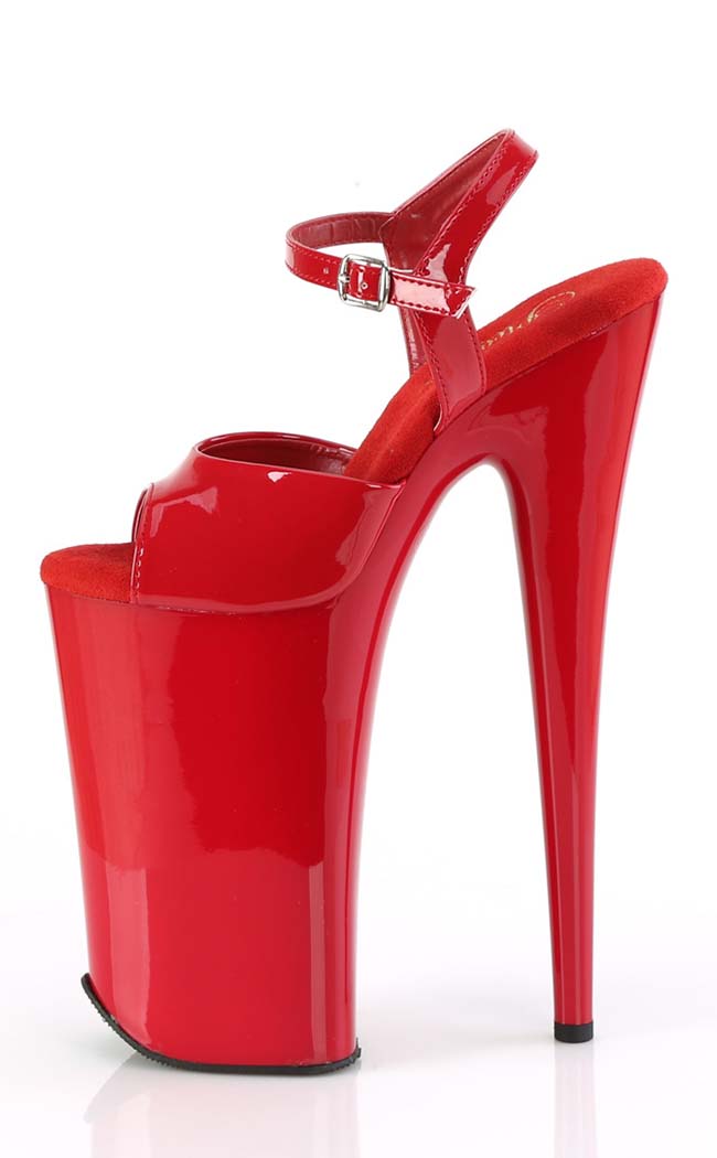 BEYOND-009 Red Patent EXXXTRA High 10" Heels-Pleaser-Tragic Beautiful