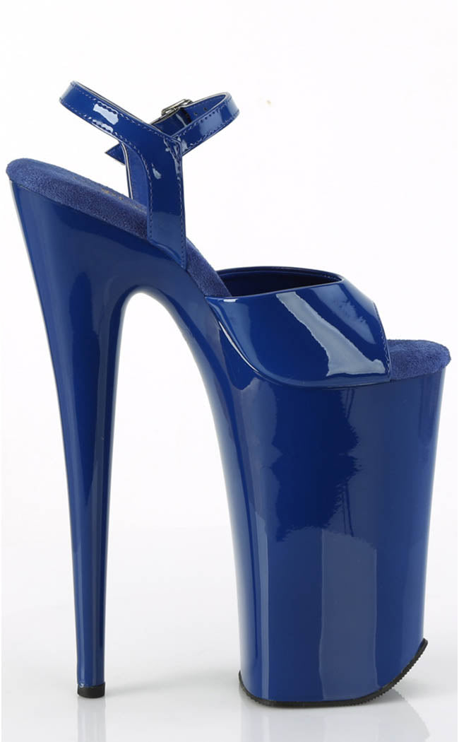 BEYOND-009 Royal Blue Patent EXXXTRA High 10" Heels-Pleaser-Tragic Beautiful