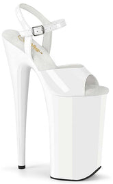 BEYOND-009 White Patent EXXXTRA High 10" Heels-Pleaser-Tragic Beautiful