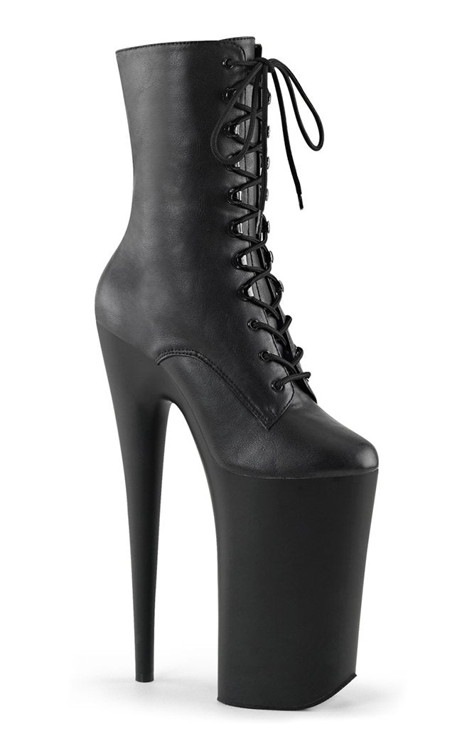 BEYOND-1020 Black / Black Matte Ankle Boots-Pleaser-Tragic Beautiful