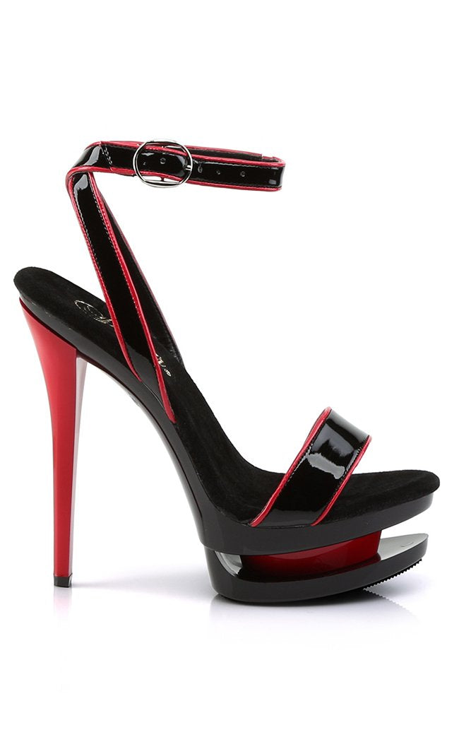 BLONDIE-631-2 Blk Red Pat/Blk-Red Heels-Pleaser-Tragic Beautiful