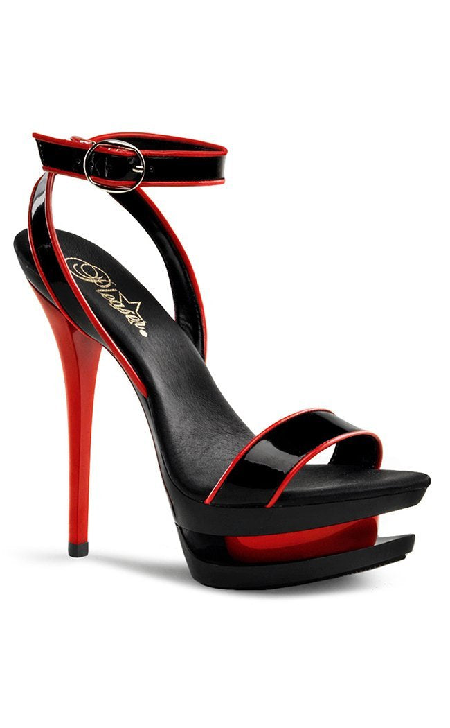 BLONDIE-631-2 Blk Red Pat/Blk-Red Heels-Pleaser-Tragic Beautiful