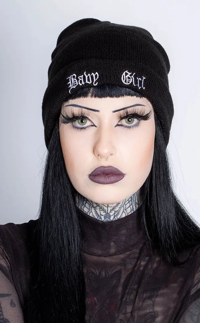 Babygirl Black Beanie-Cold Black Heart-Tragic Beautiful