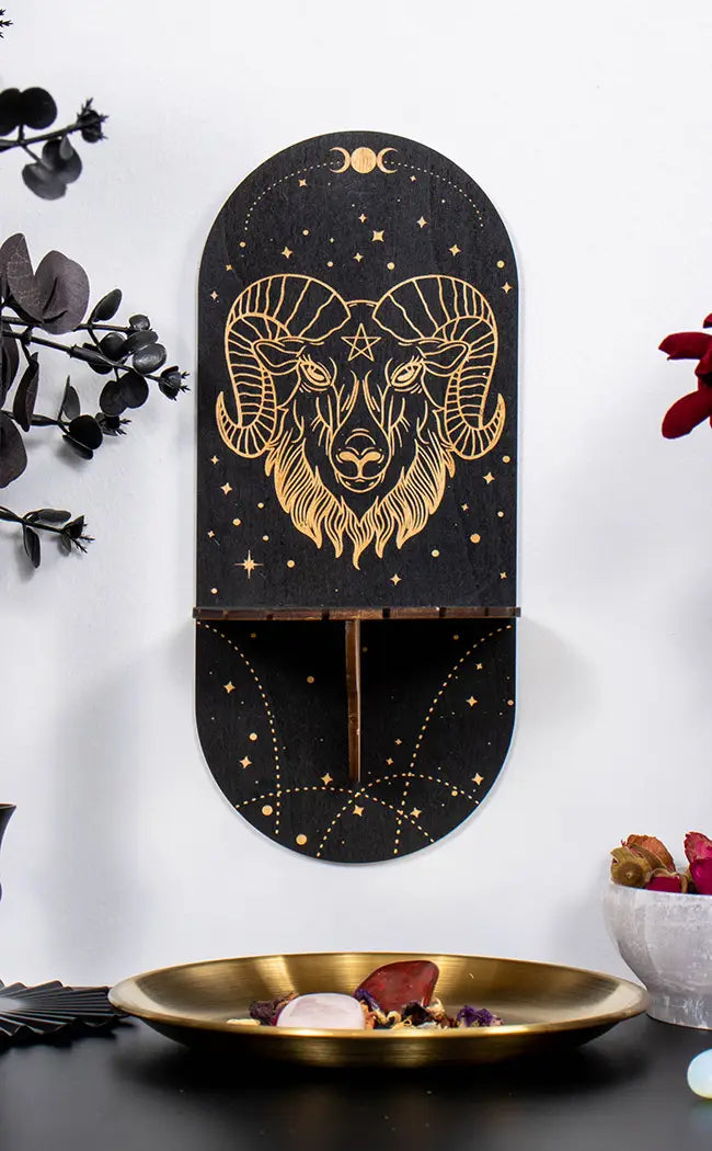 Baphomet Trinket Wall Shelf-Homewares-Tragic Beautiful