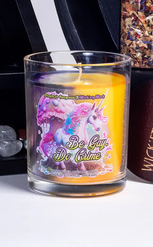 Be Gay, Do Crime Candle-Wick'ety Wack-Tragic Beautiful