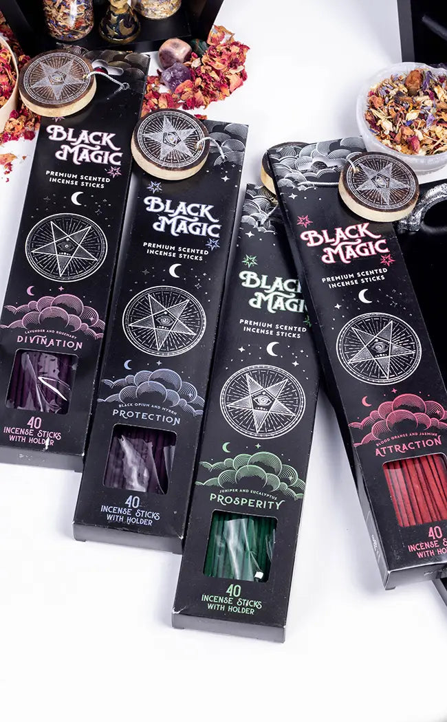 Black Magic Incense Sticks With Holder-Incense-Tragic Beautiful