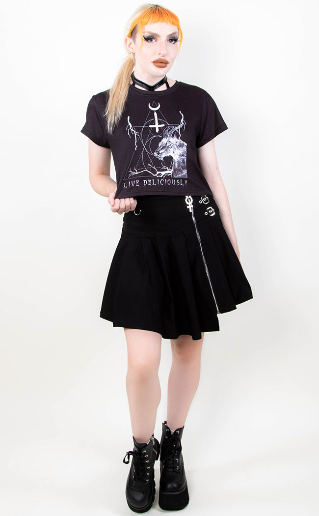 Black Phillip Crop Tee-Tragic Beautiful-Tragic Beautiful