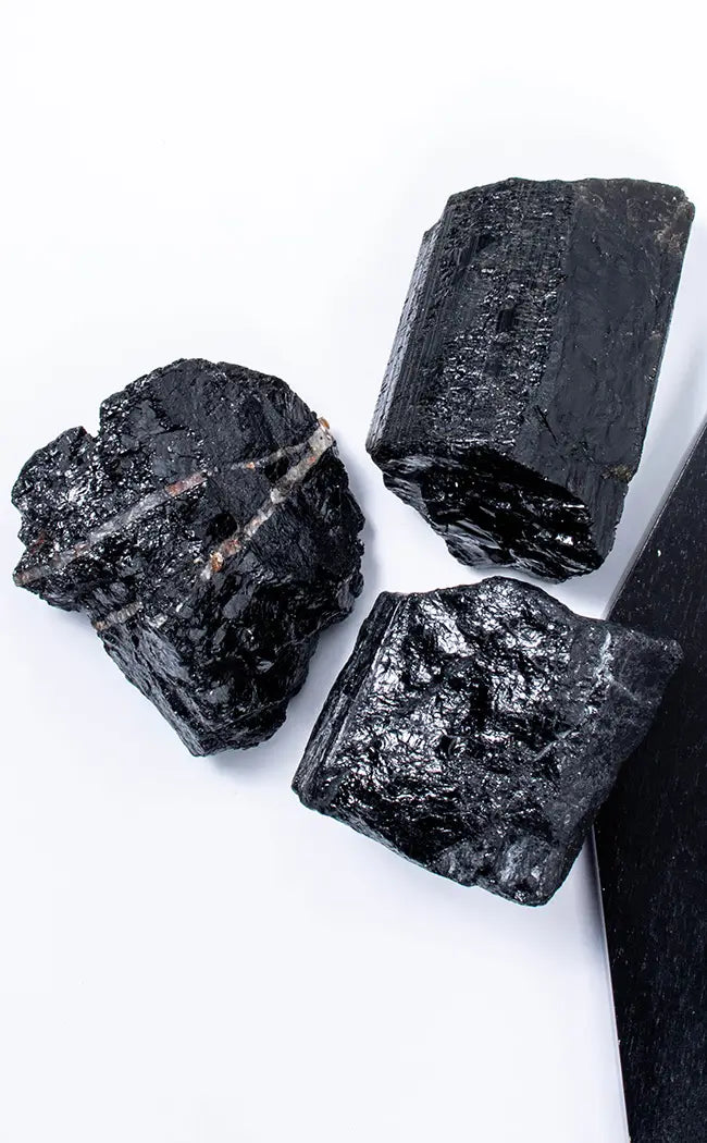 Black Tourmaline Raw Chunk-Crystals-Tragic Beautiful