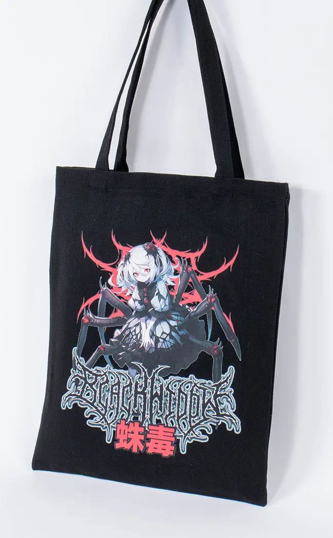 Black Widow Canvas Tote Bag-Tragic Beautiful-Tragic Beautiful