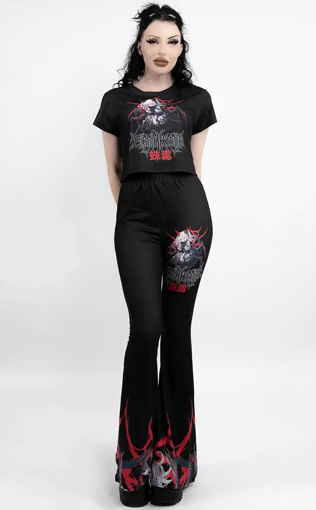 Black Widow Crop Top-Tragic Beautiful-Tragic Beautiful