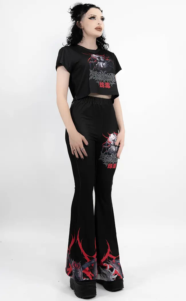 Black Widow Crop Top-Tragic Beautiful-Tragic Beautiful