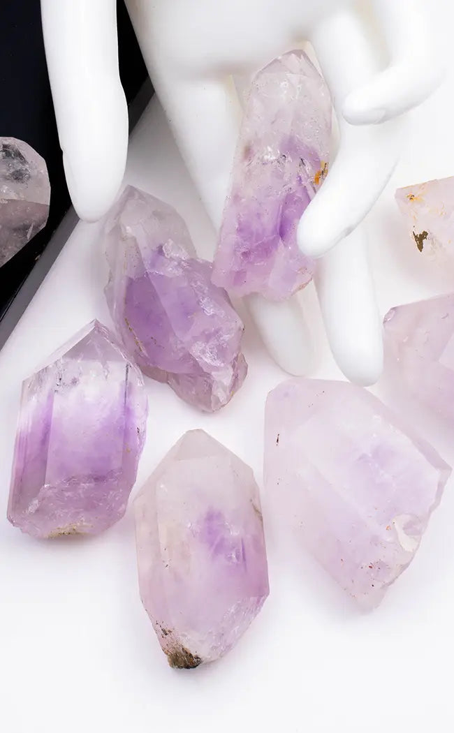 Brandberg Phantom Amethyst Quartz Crystal Points-Crystals-Tragic Beautiful
