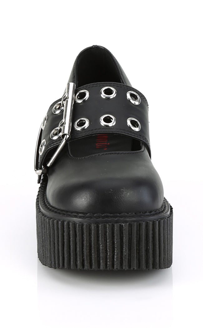 CREEPER-230 Black Vegan Mary Janes-Demonia-Tragic Beautiful