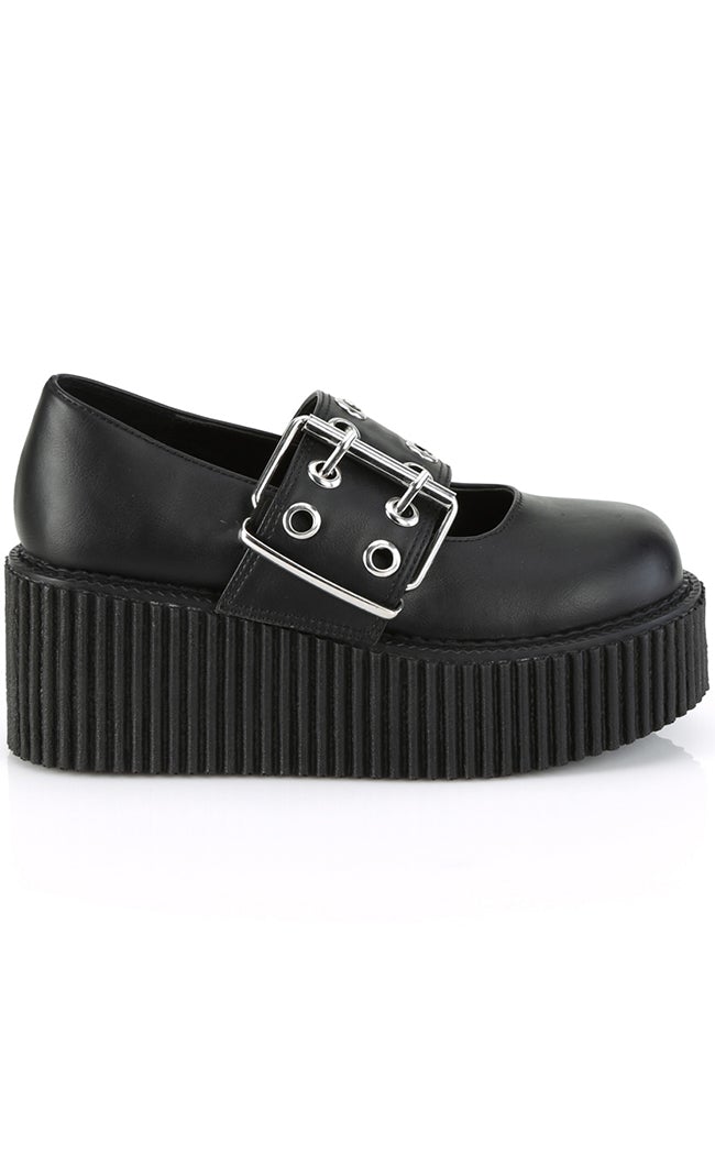 CREEPER-230 Black Vegan Mary Janes-Demonia-Tragic Beautiful