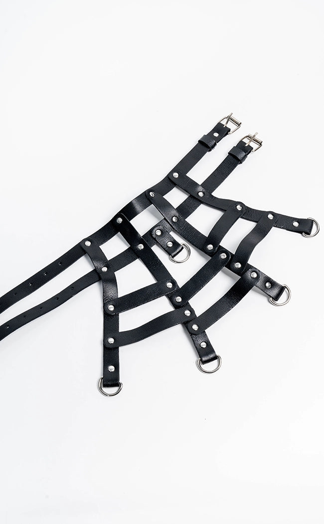 Caged In Neck Harness Choker-Cold Black Heart-Tragic Beautiful